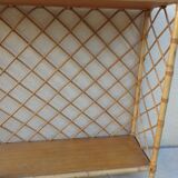 Rattan shelf cabinet