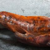 Antique XXL carved solid wood leaf cutter