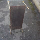 Coffee table or end of canape top glass and wood under bronze frame