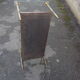 Coffee table or end of canape top glass and wood under bronze frame