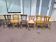 Set of 6 mismatched vintage wooden bistro chairs