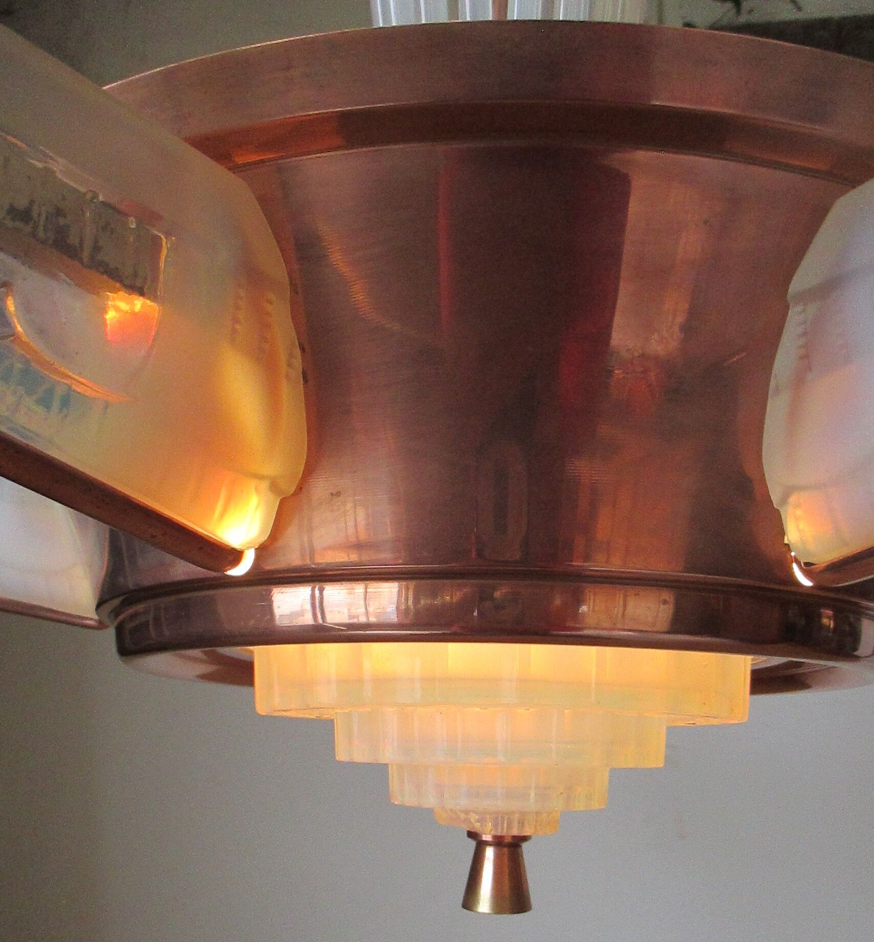 Chandelier Art Deco Petitot glassware ezan