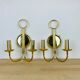 Pair of brass wall lamps Hollywood Regency Je Fassung