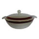 Opaque porcelain vegetable tureen/tureen from digoin sarreguemines, pasteur model