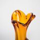 Artistic yellow glass vase from the mid-century, Tarnowiec, Sulczan, Europe, 1970s.