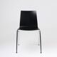 21th Century Black Chair with Wooden Seat, Belgium