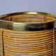 Rattan and brass umbrella stand, Italy, 1970