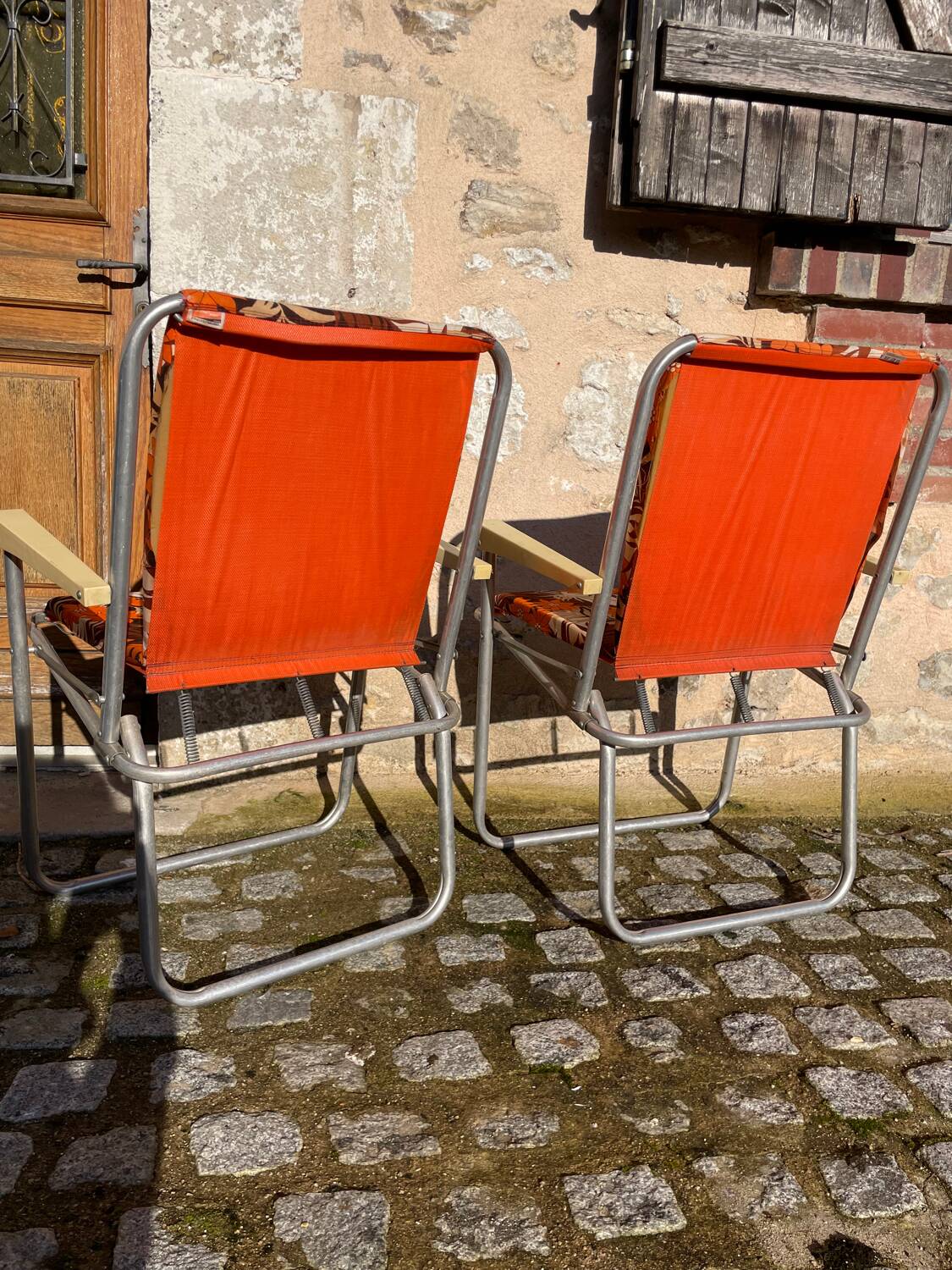 Pair of vintage deckchairs