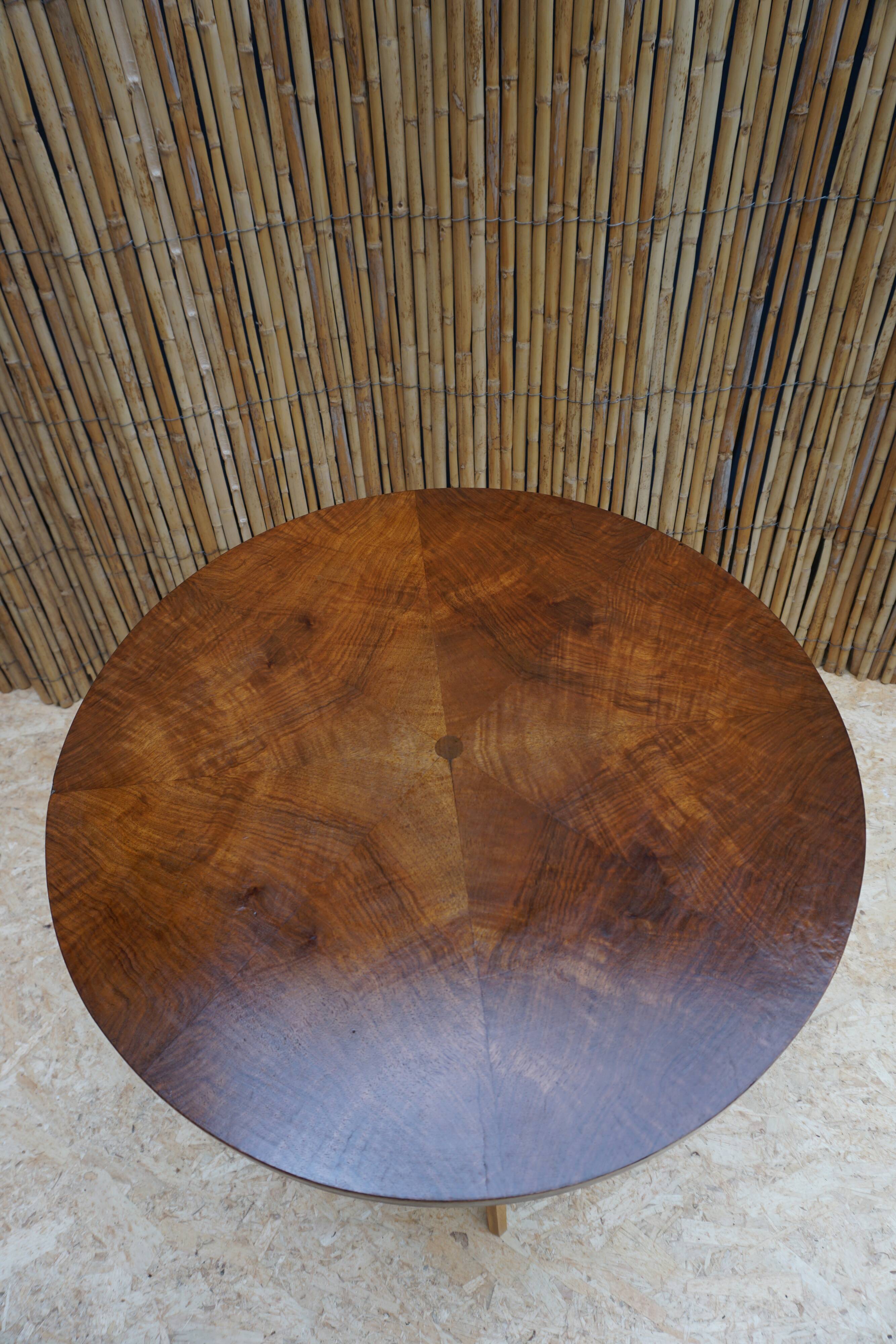 Art Deco walnut side table or coffee table.