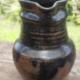 Pichet terre cuite vernissée France années 80