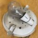 Mid-century Czechoslovak pressed milk glass ceiling light 1950s - 1970s