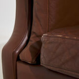 Three-seater leather sofa