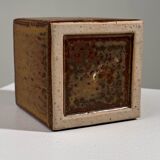 Square-shaped ceramic soliflore vase