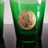 Water glasses Dubonnet piece Louis d'or vintage