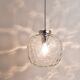 Large globe pendant lamp in bubble glass with Limburg & chrome, Germany, 1970s.