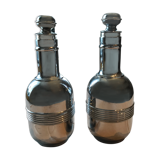Flacons thermos en métal argenté