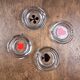 Set of 4 mini ashtrays Poker Set Bormioli Rocco in glass