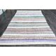 1970s Turkish Hand-Knotted Wool Kilim White Kilim Runner Rug 185x323