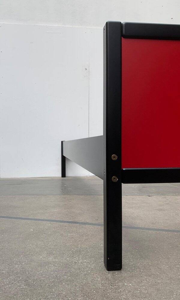 Double bed postmodern German vintage profile system by Elmar Flötotto for Flötotto.