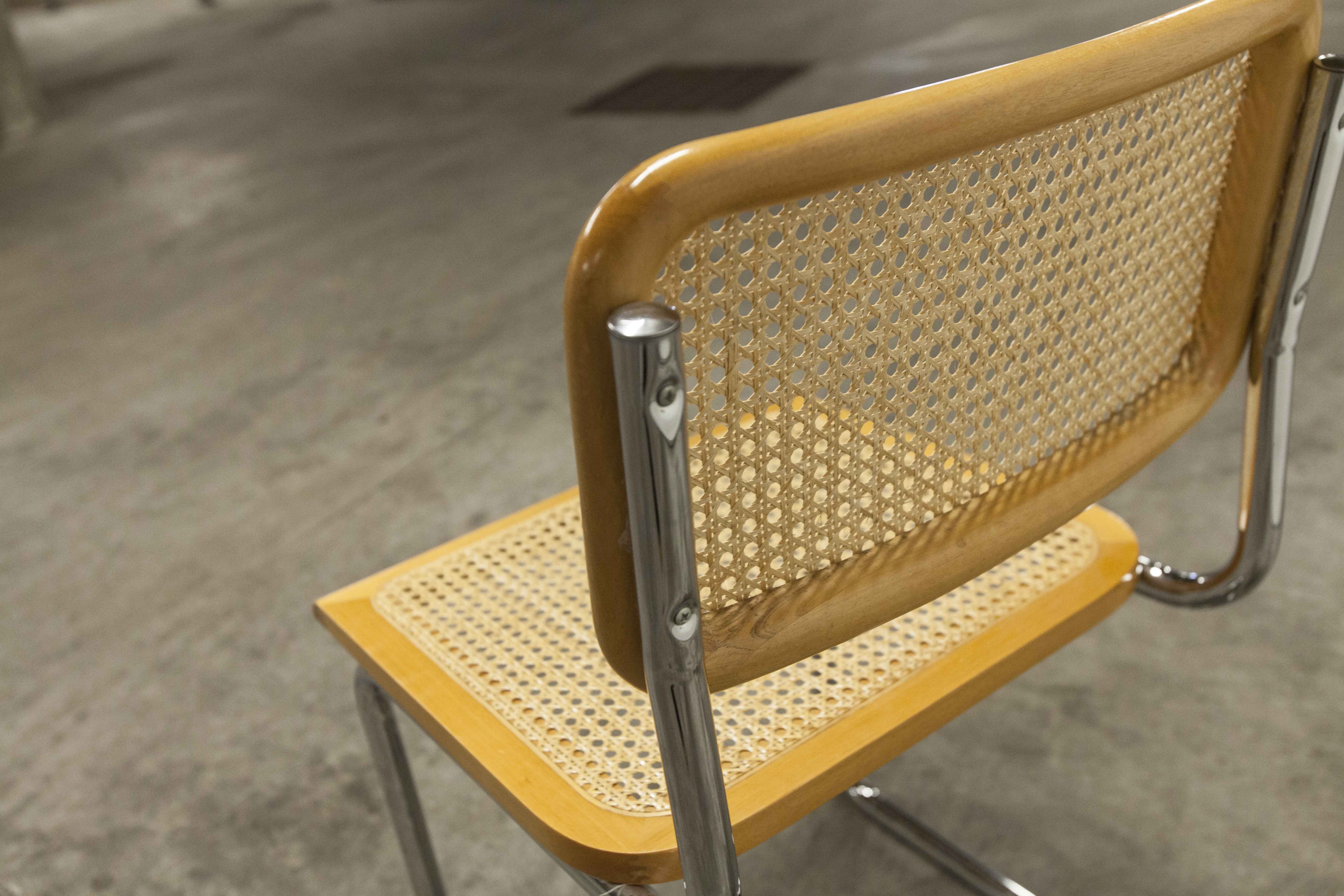 Chair Breuer B32 light wood cannage 1980