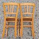 2 Bistro Chairs in Varnished Beech from the 1950s