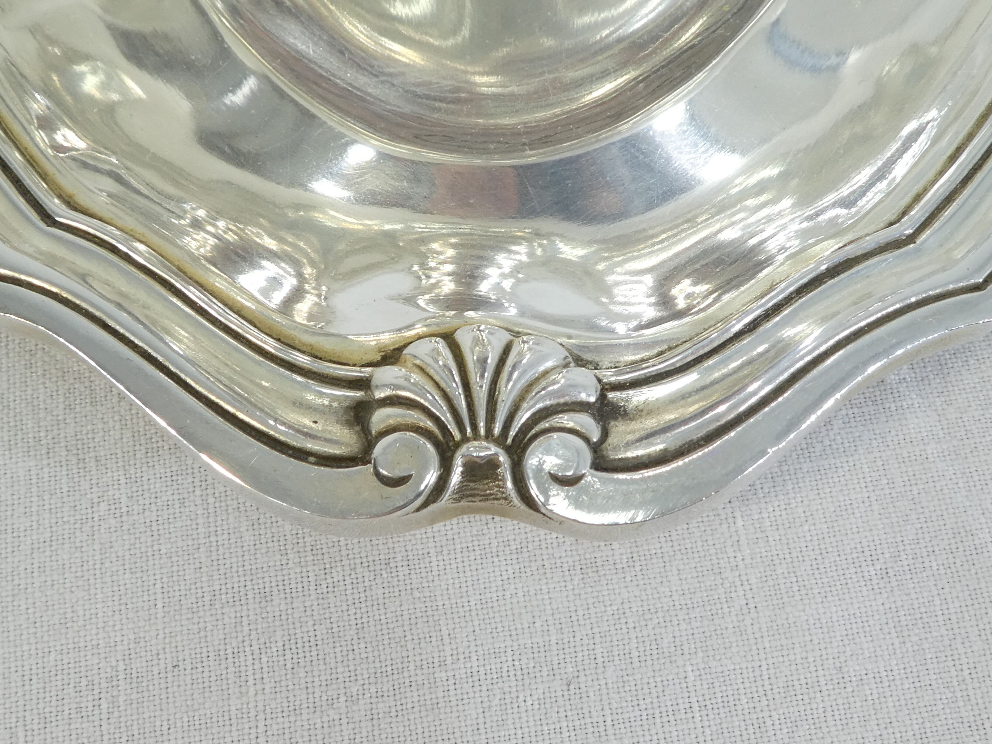 Victor Saglier gravy boat in silver metal