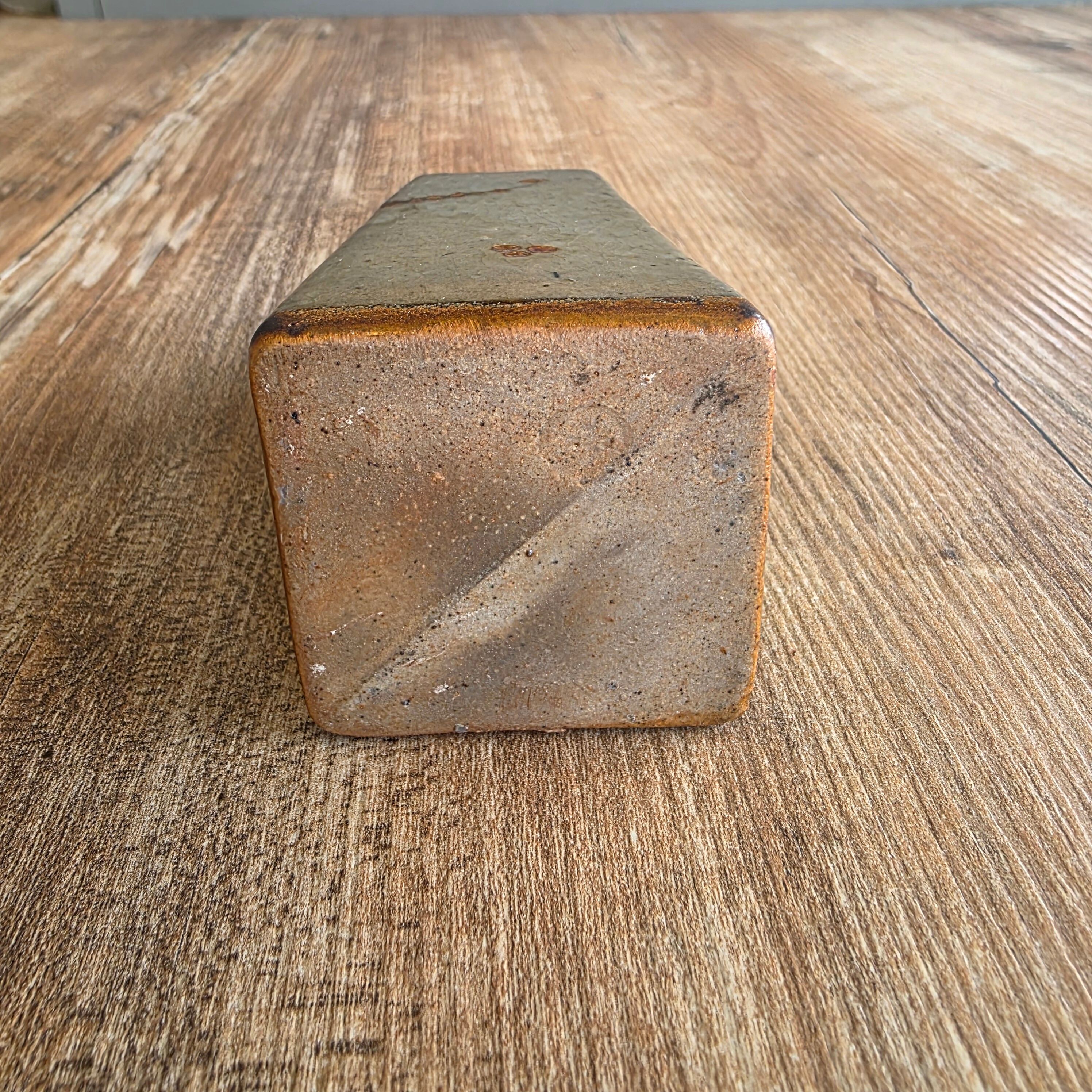 Vase Pyramidal Grès Signé Jorge Wilmot - Tonalá Mexique - Vintage