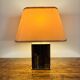 Vintage table lamp in smoked Plexiglas and metal - 1970s design