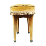 Tabouret en bois et velours or