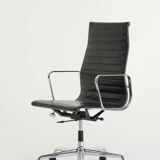 Vitra - Charles Eames, Ray Eames - Chaise de bureau - EA119 - Aluminium, Cuir
