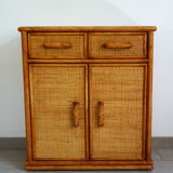 Buffet braided wicker and bamboo