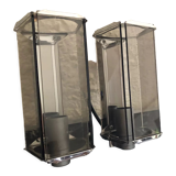 Smoked glass wall lamps