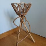 Rattan wicker plant holder