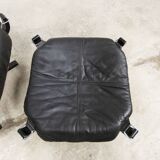 Set of armchair + ottoman viking p97 by Sigurd Russell for Poltrona Frau