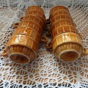 12 antique coffee cups with saucers