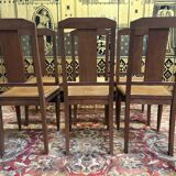 6 art deco cane chairs