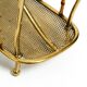 Rare Mid Century Modern magazine rack made of solid brass and genuine bambo