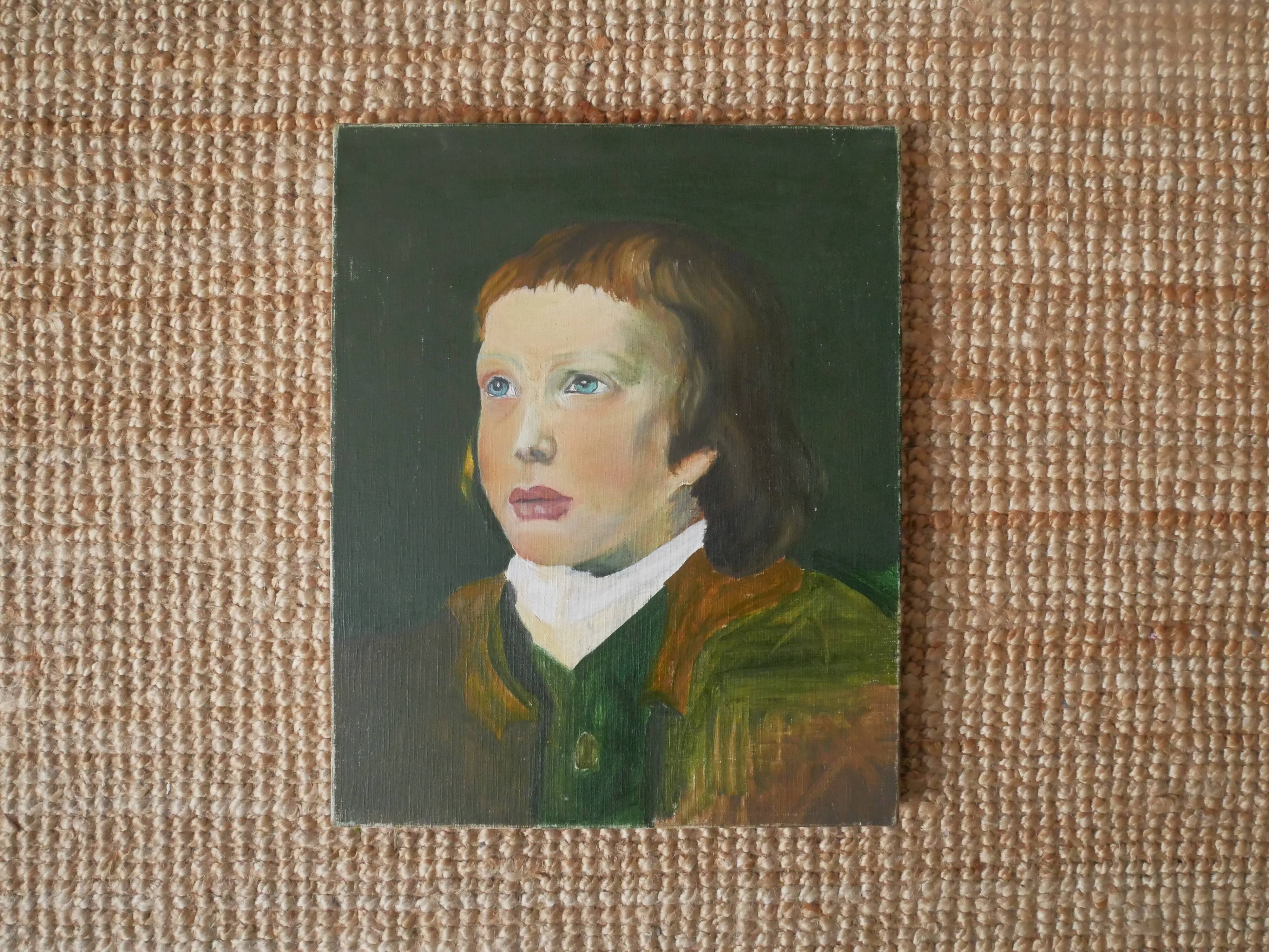 Portrait à l'huile sur toile