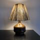 Vintage stoneware lamp and wool lampshade