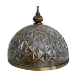 Ceiling light globe glass and brass