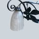 Wrought iron and art deco glass chandelier - Degué Workshops