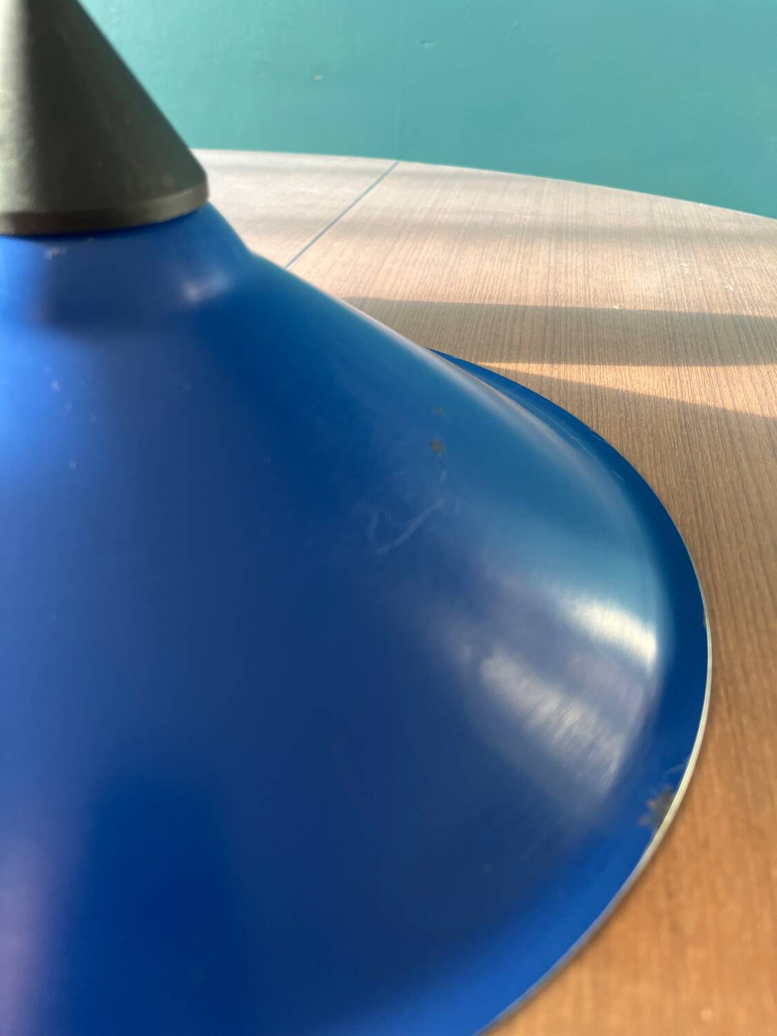 80s blue pendant light