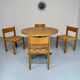 4 chaises bois et corde design Robert et Trix Haussmann  Dietiker vintage