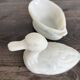 Antique white opaline candy box