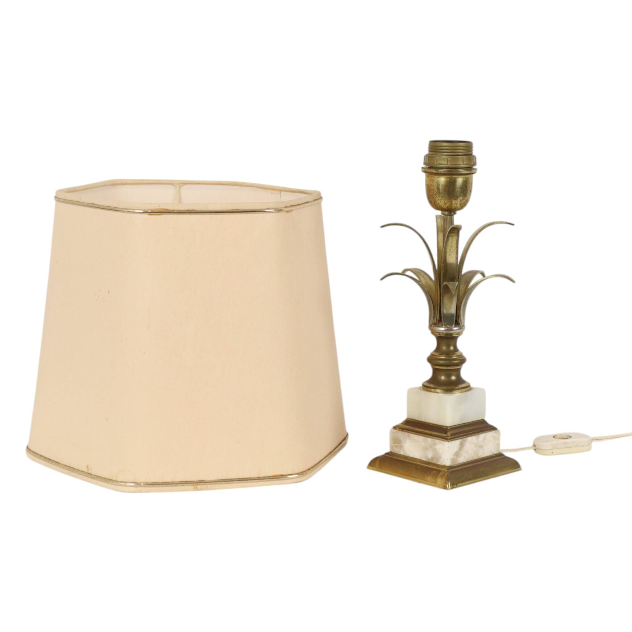 Vintage Palm Tree Pineapple Table Lamp, Massive, 1970s, 48cm