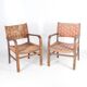 Pair of vintage rope armchairs