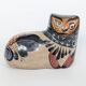 Cat figurine in Tonalá pottery, Mexico, handmade folk art.