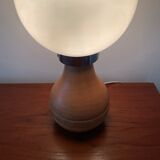 Vintage lamp in wood and opaline
