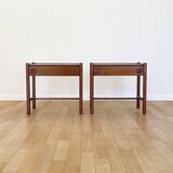 Pair of Scandinavian wooden bedside tables, 1960s