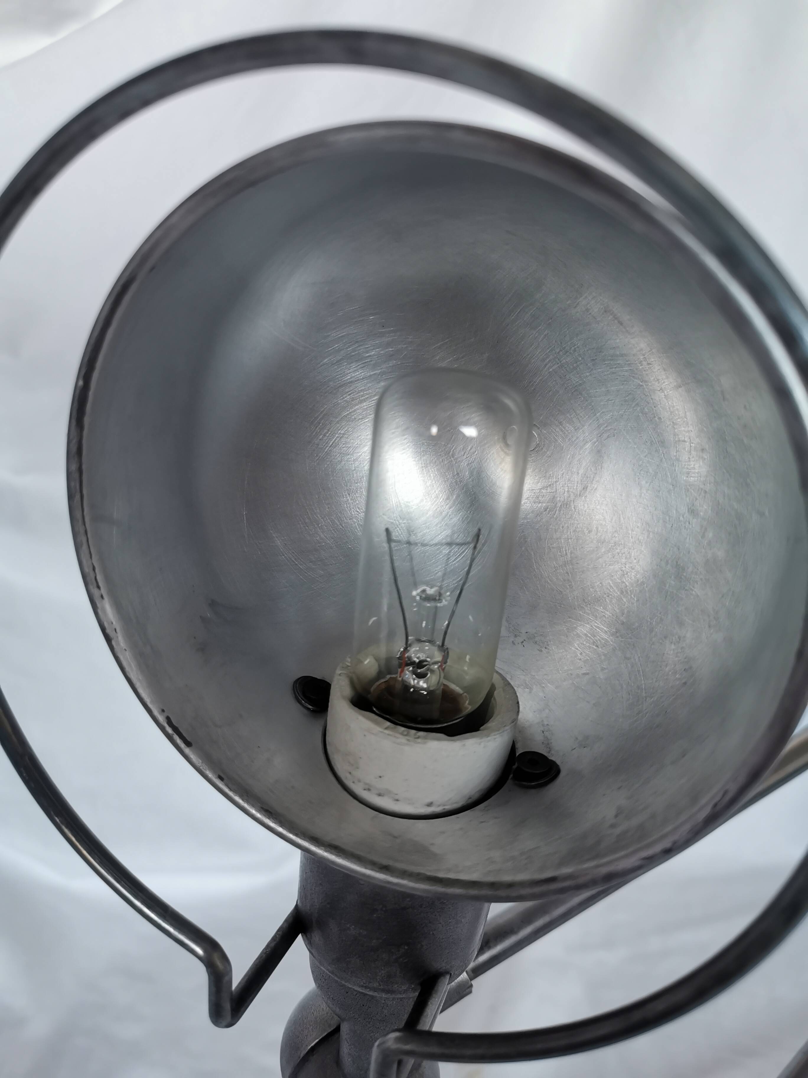 Jieldé SI333 lamp, raw steel, Lyon, France